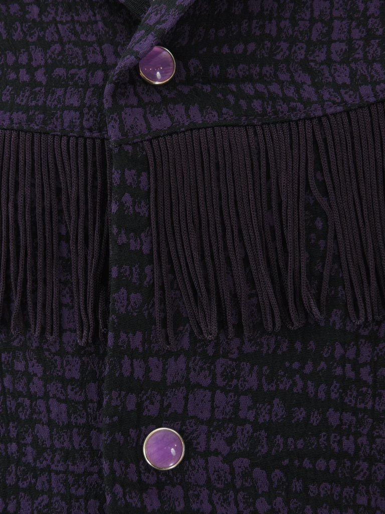 Needles ニードルズ - Fringe One-Up Shirt フリンジワンナップシャツ - AC/R/C Crocodile Jq. - Purple