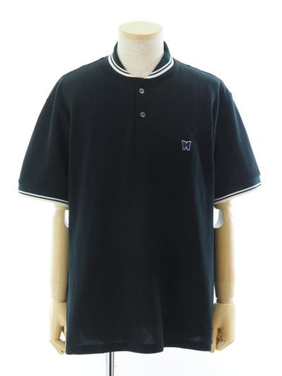 Needles ˡɥ륺 - Shawl Collar S/S Polo 硼륫顼硼ȥ꡼֥ݥ - Cotton Pique - Black