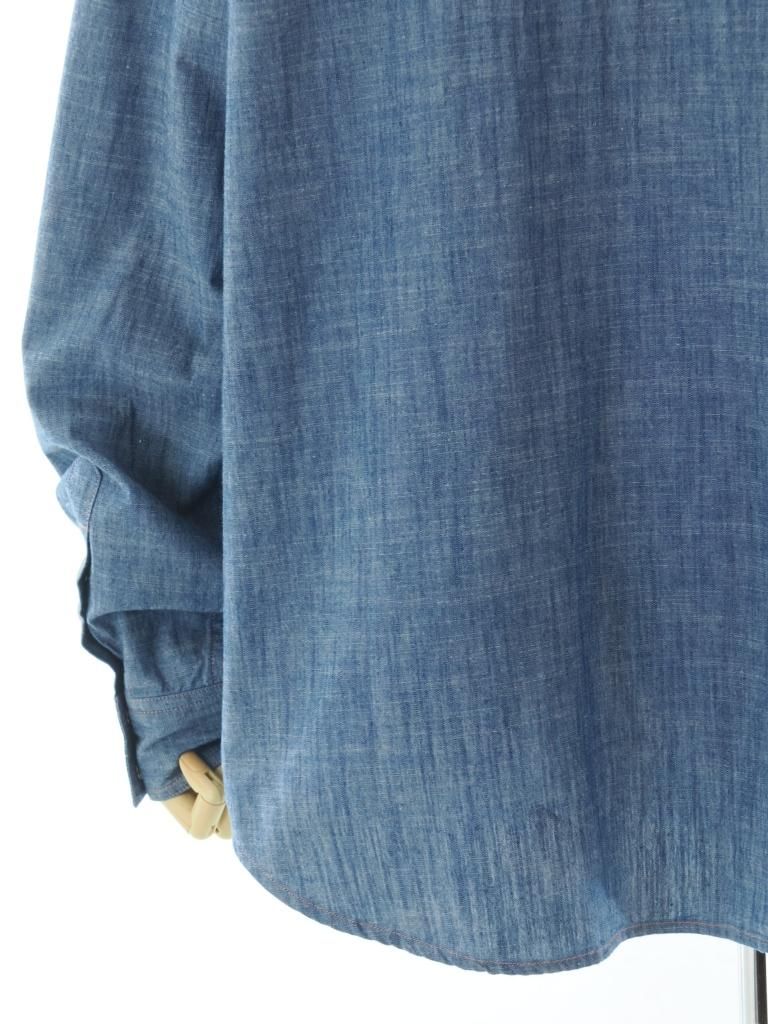 Needles ニードルズ - Western Shirt ウェスタンシャツ - Cotton Chambray / India Emb. - Blue