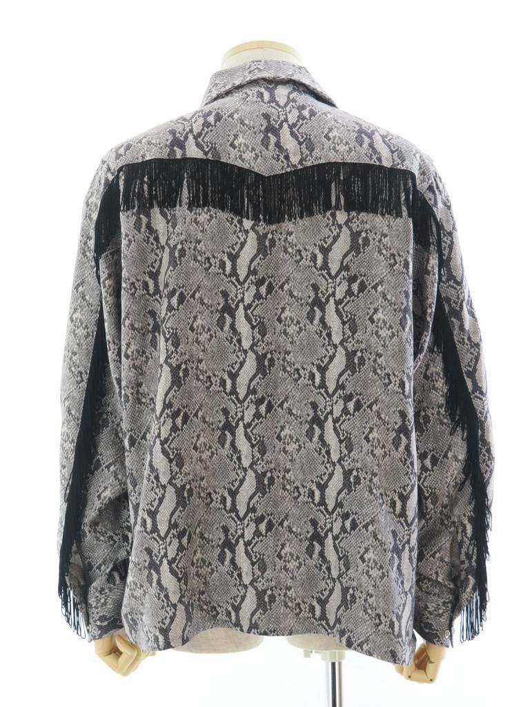 【美品】ニードルズ　FRINGE ONE-UP SHIRT長袖シャツ　パイソン柄 美品】ニードルズFRINGE ONE-UP SHIRT長袖シャツパイソン柄