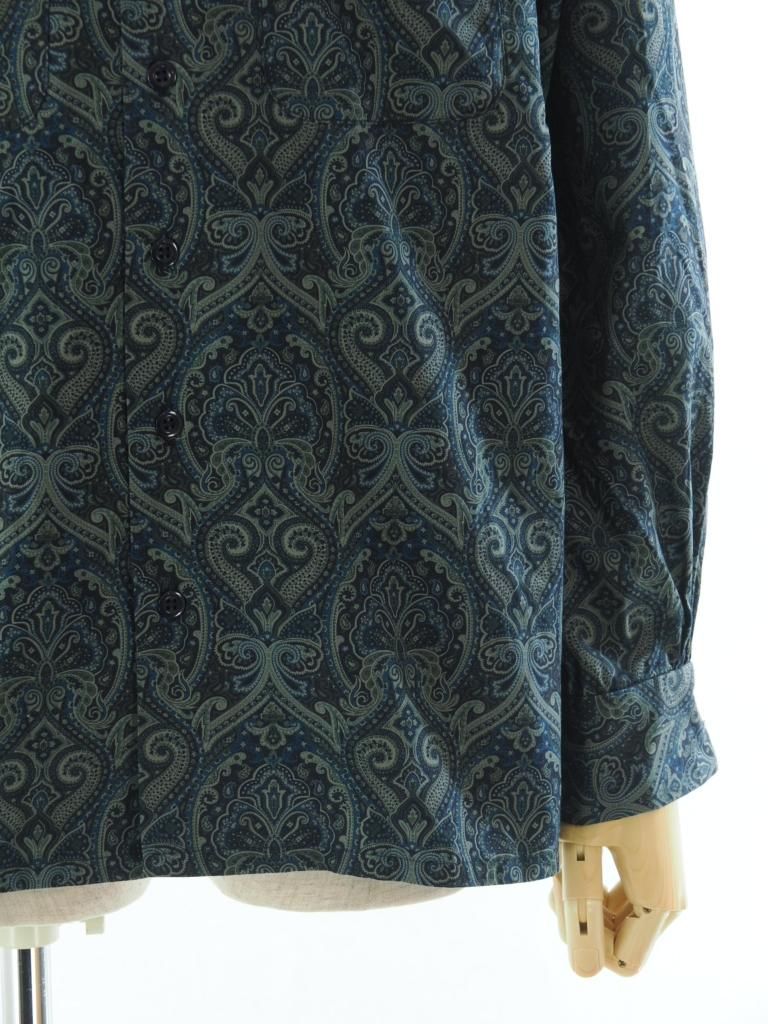 Engineered Garments エンジニアドガーメンツ - Classic Shirt クラッシックシャツ -  Cotton Paisley Print - Navy