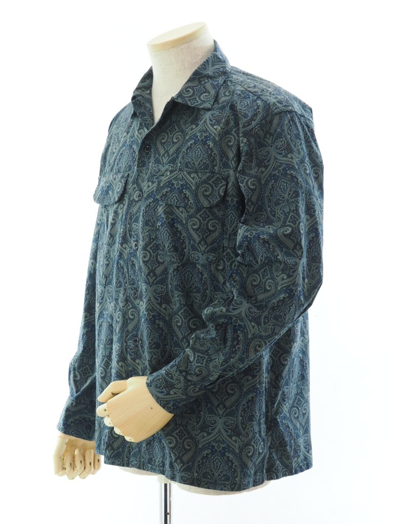 Engineered Garments エンジニアドガーメンツ - Classic Shirt クラッシックシャツ -  Cotton Paisley Print - Navy