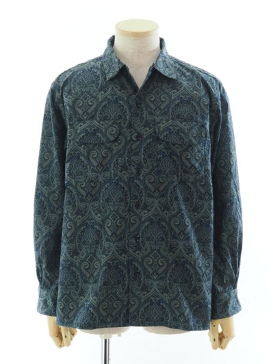 Engineered Garments エンジニアドガーメンツ - Classic Shirt クラッシックシャツ -  Cotton Paisley Print - Navy