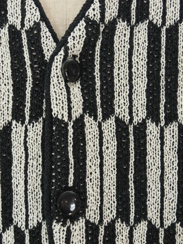 Needles ニードルズ - V Neck Cardigan ブイネックカーディガン - Arrow - Black