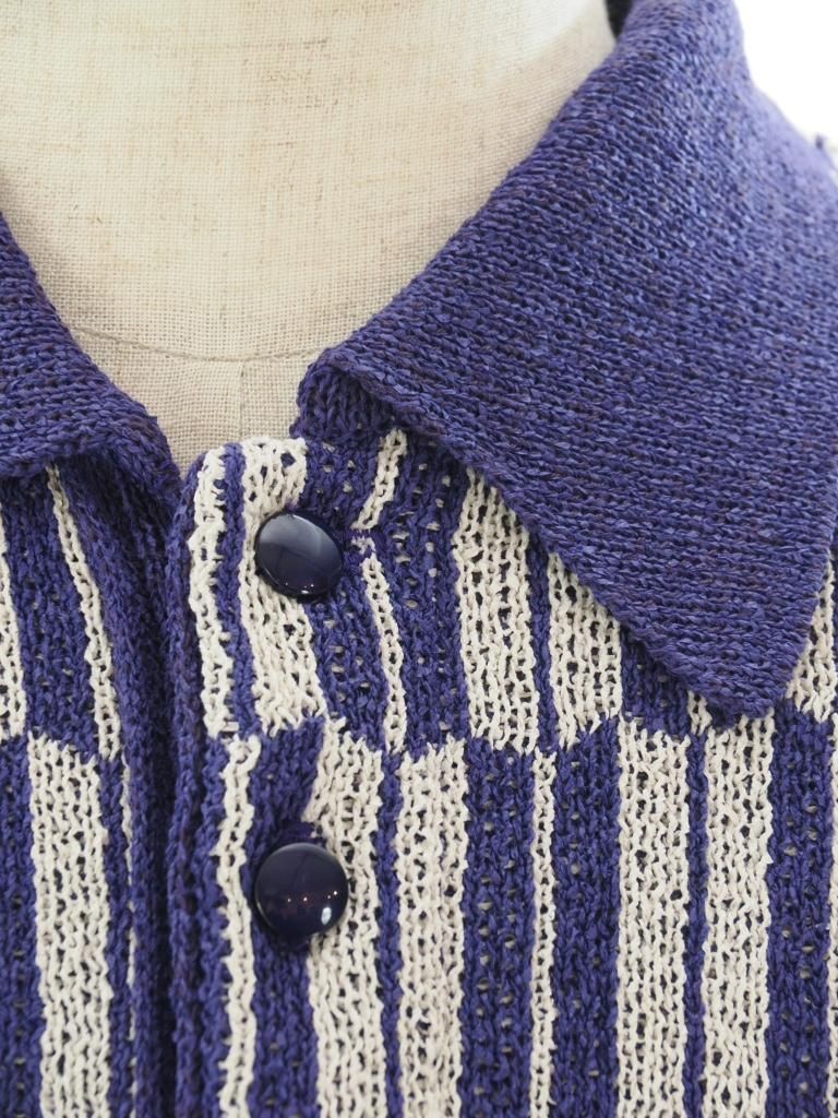 Needles ニードルズ - Polo Sweater ポロセーター - Arrow - Purple
