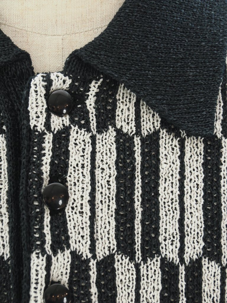 Needles ニードルズ - Polo Sweater ポロセーター - Arrow - Black