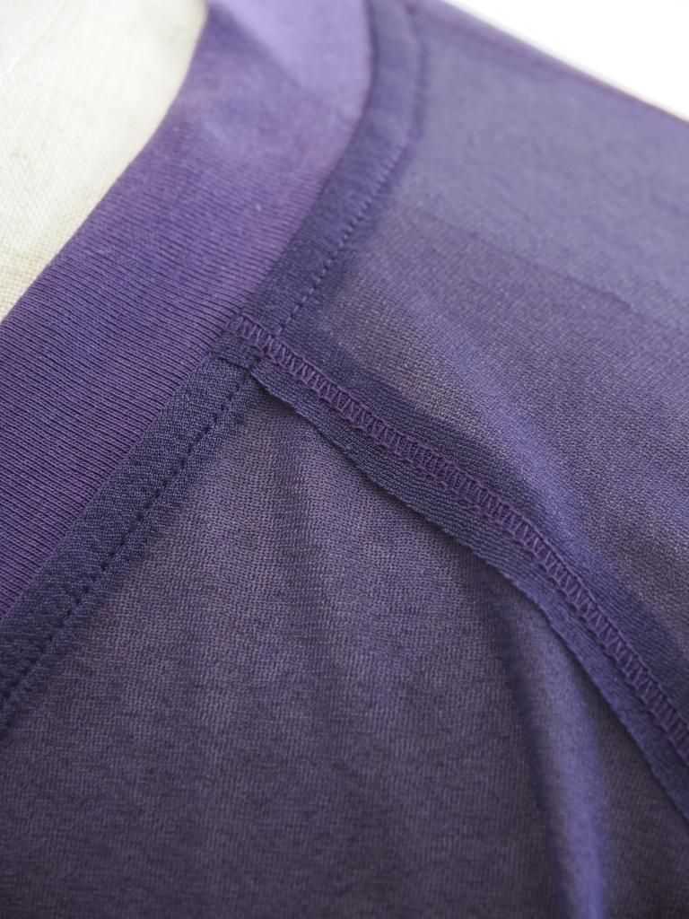 Needles ニードルズ - L/S V Neck Tee ロングスリーブブイネックティー - Poly Tricot Chiffon - Purple