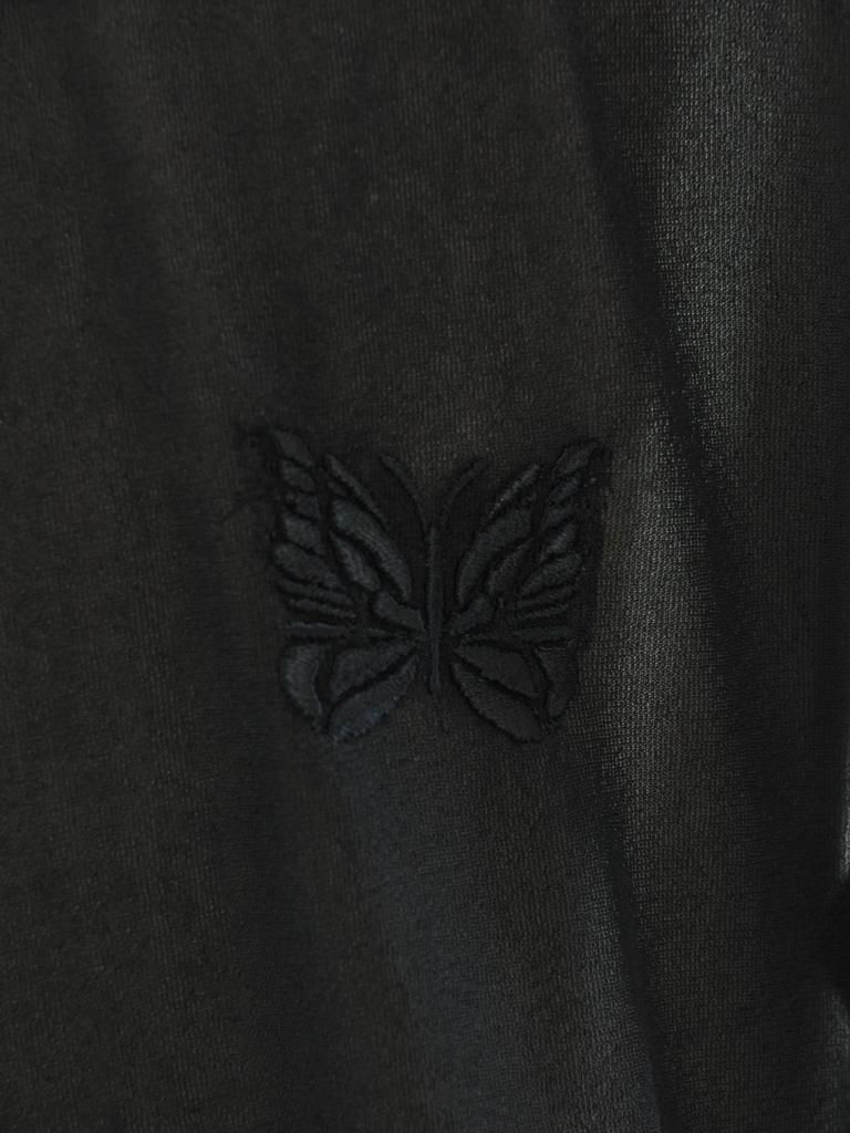 Needles ニードルズ - L/S V Neck Tee ロングスリーブブイネックティー - Poly Tricot Chiffon - Black
