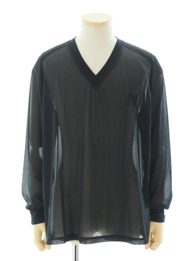 Needles ˡɥ륺 - L/S V Neck Tee 󥰥꡼֥֥ͥåƥ - Poly Tricot Chiffon - Black