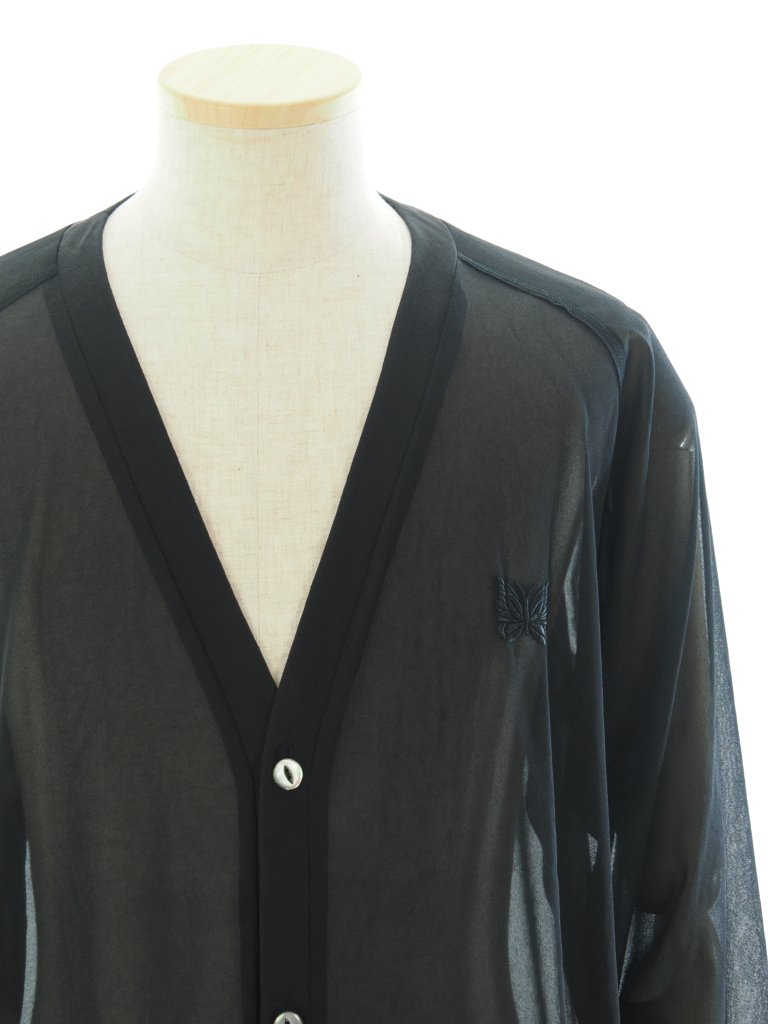 Needles ˡɥ륺 - V Neck Cardigan ֥ͥåǥ - Poly Tricot Chiffon - Black