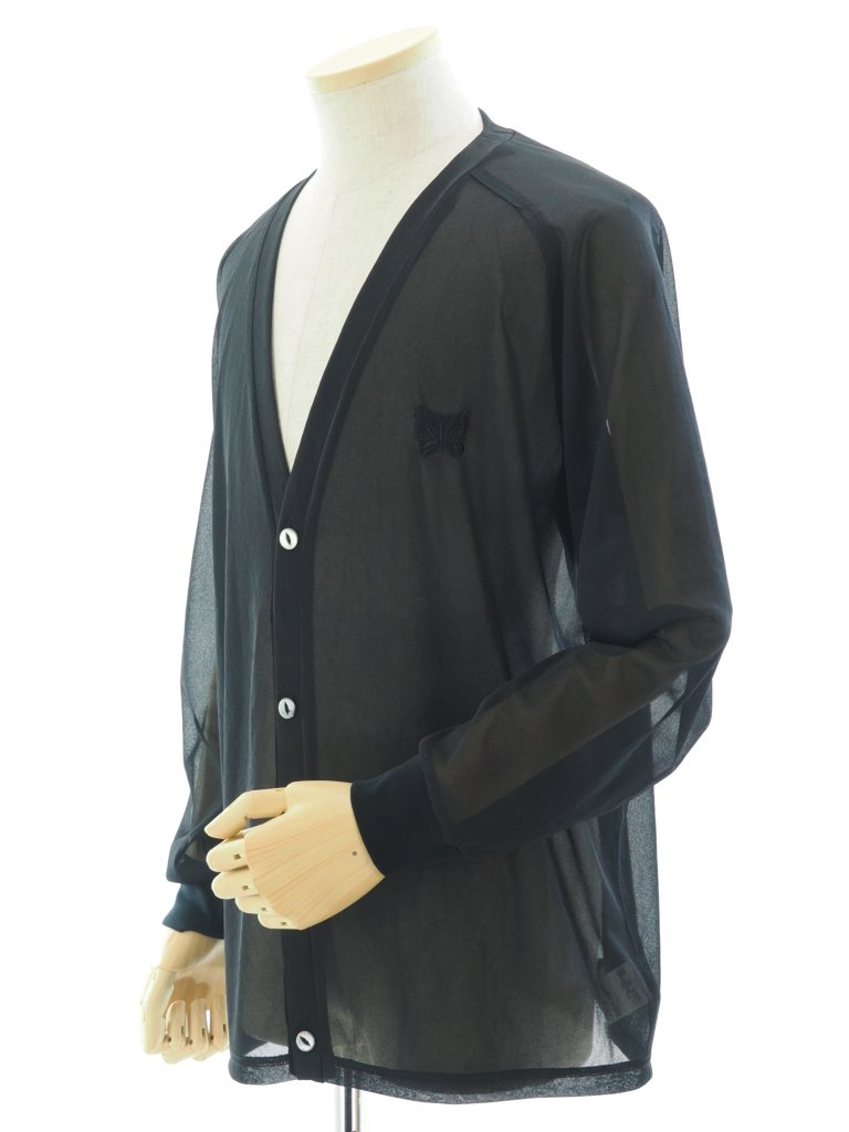 Needles ˡɥ륺 - V Neck Cardigan ֥ͥåǥ - Poly Tricot Chiffon - Black