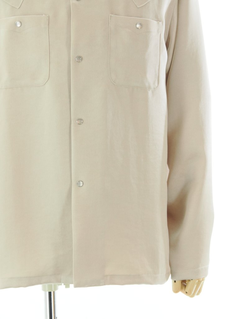 Needles ˡɥ륺 - L/S Cowboy One-Up Shirt 󥰥꡼֥ܡʥåץ - Poly Sateen - Beige