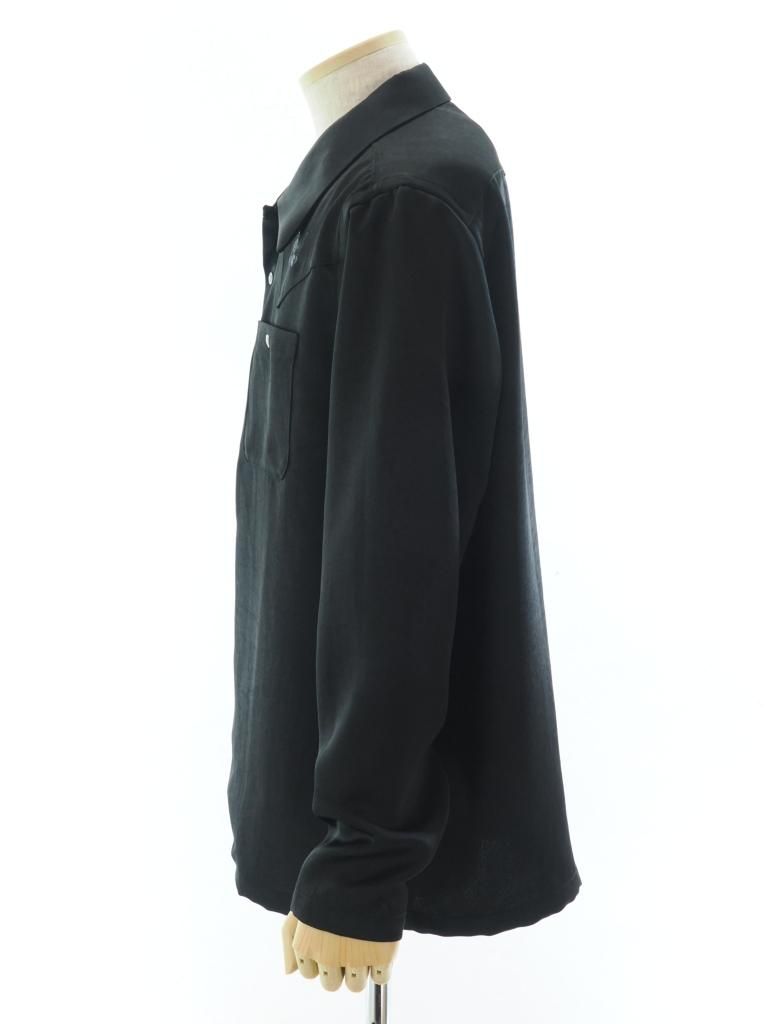 Needles ニードルズ - L/S Cowboy One-Up Shirt ロングスリーブカウボーイワンナップシャツ - Poly Sateen - Black