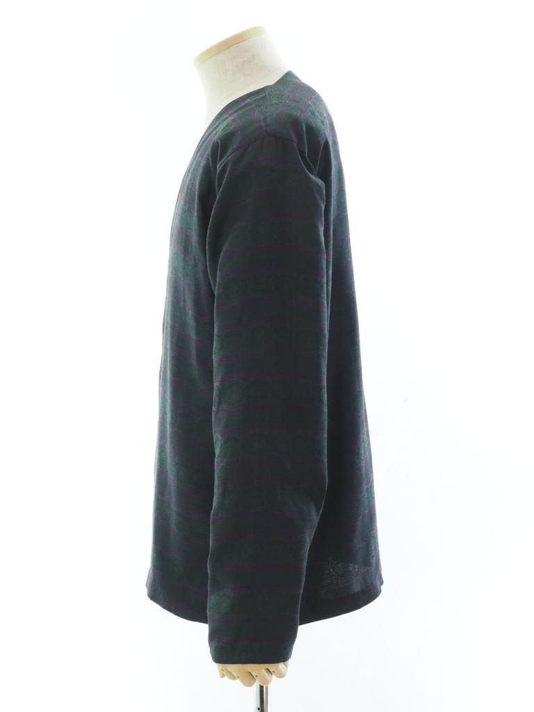 Needles ニードルズ - Cardigan Jacket カーディガンジャケット - PE/C Fine Pattern Stripe Jq. - Green