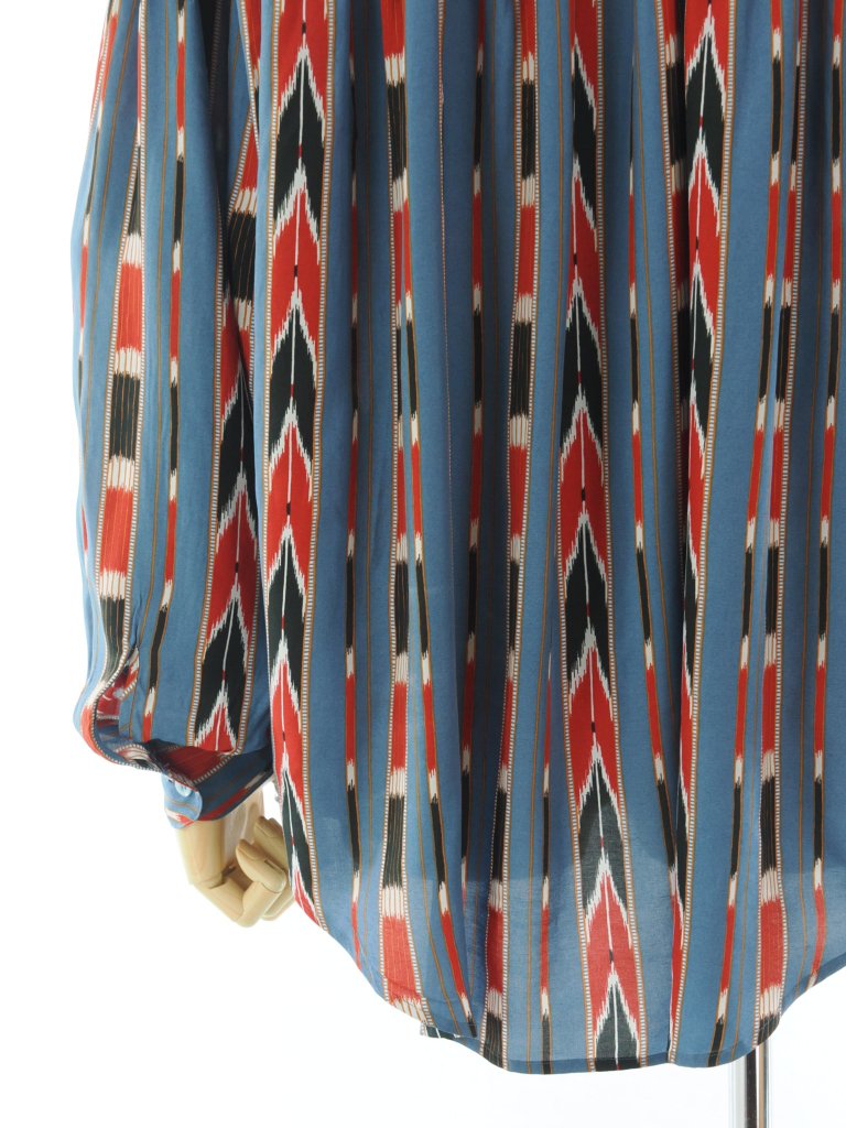 AiE  - Painter Shirt ڥ󥿡 - Rayon Lawn / Stripe Printed - Blue