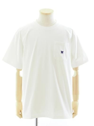 Needles ニードルズ - S/S Crew Neck Tee ショートスリーブクルーネックティー - Poly Jersey - White