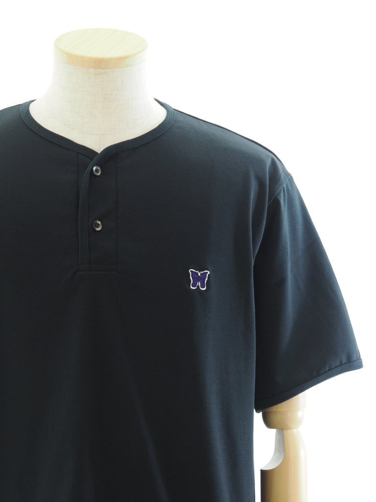 Needles ˡɥ륺 - S/S Henley Neck Tee 硼ȥ꡼֥إ꡼ͥåƥ - Poly Jersey - Eggplant