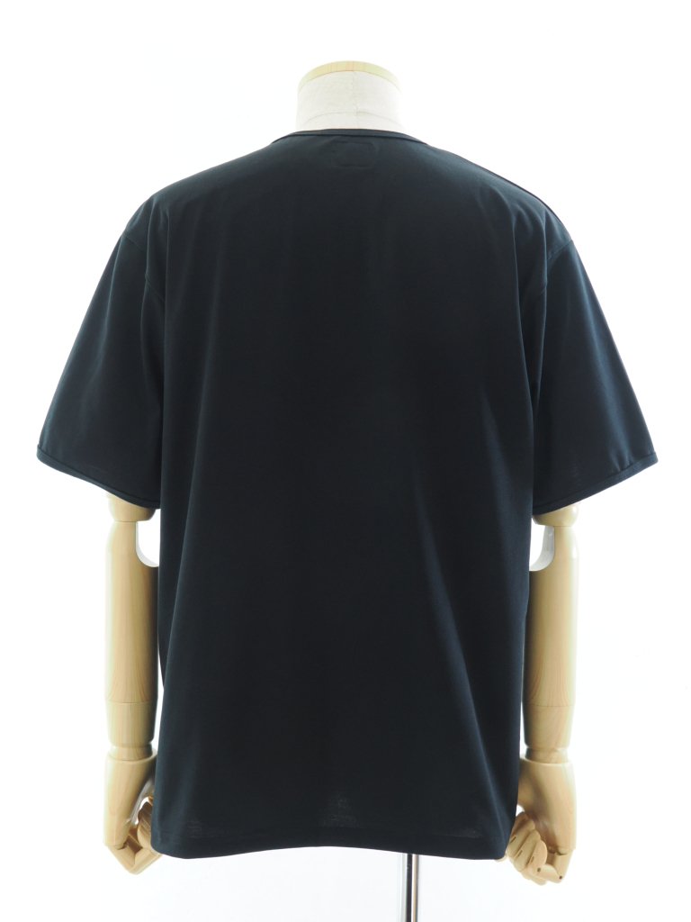 Needles ˡɥ륺 - S/S Henley Neck Tee 硼ȥ꡼֥إ꡼ͥåƥ - Poly Jersey - Black