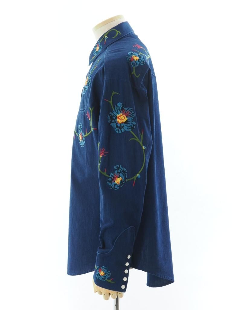 TUITACI 朔 ツイタチ - Icirian Western Shirt - Navy