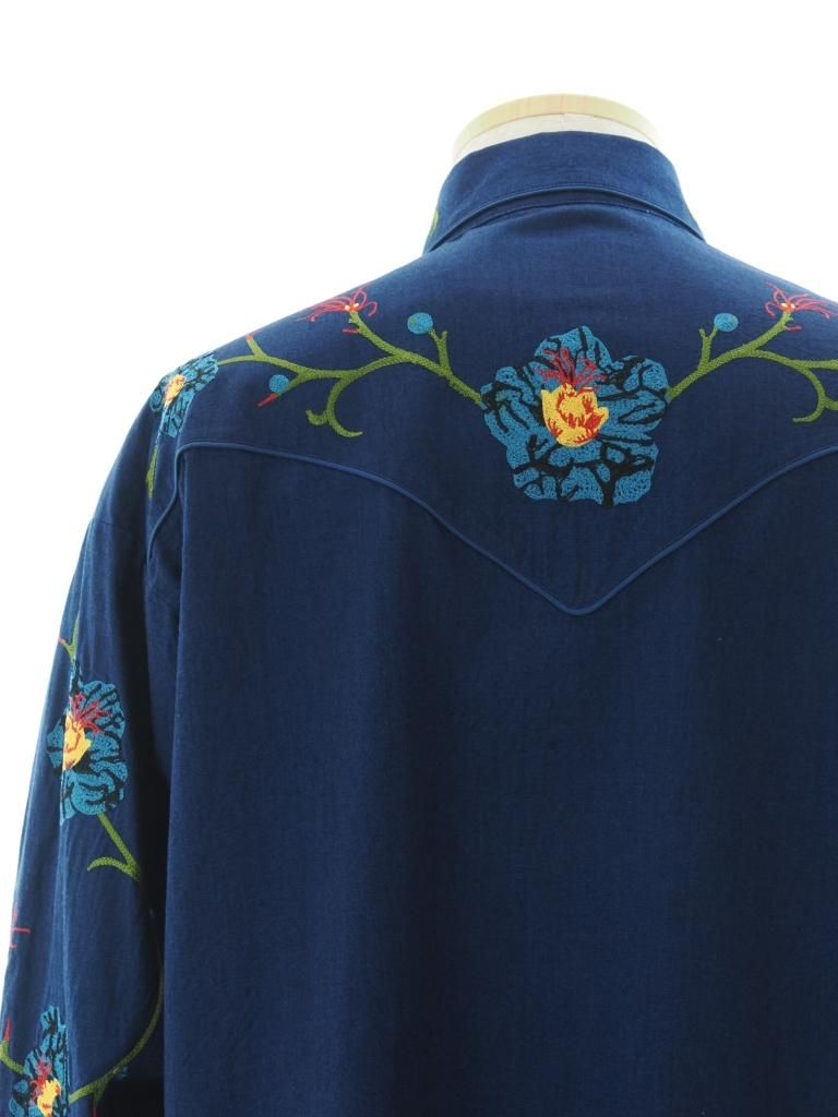 TUITACI 朔 ツイタチ - Icirian Western Shirt - Navy