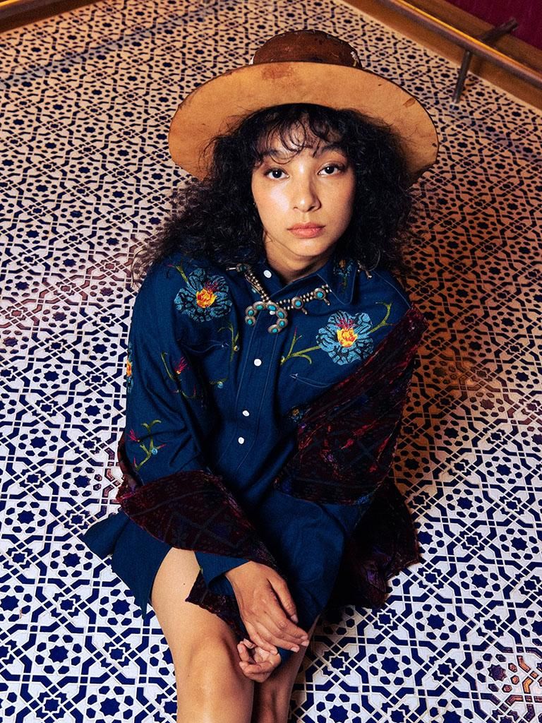 TUITACI 朔 ツイタチ - Icirian Western Shirt - Navy