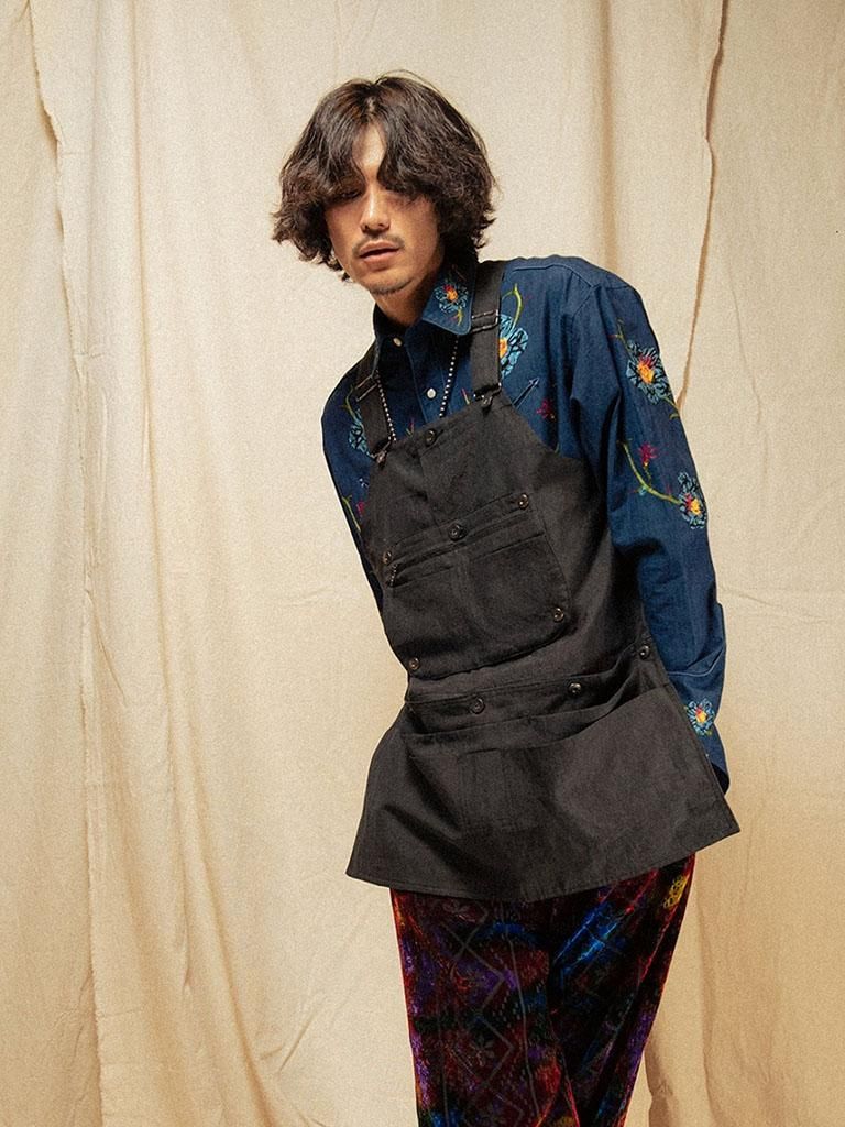 TUITACI 朔 ツイタチ - Icirian Western Shirt - Navy