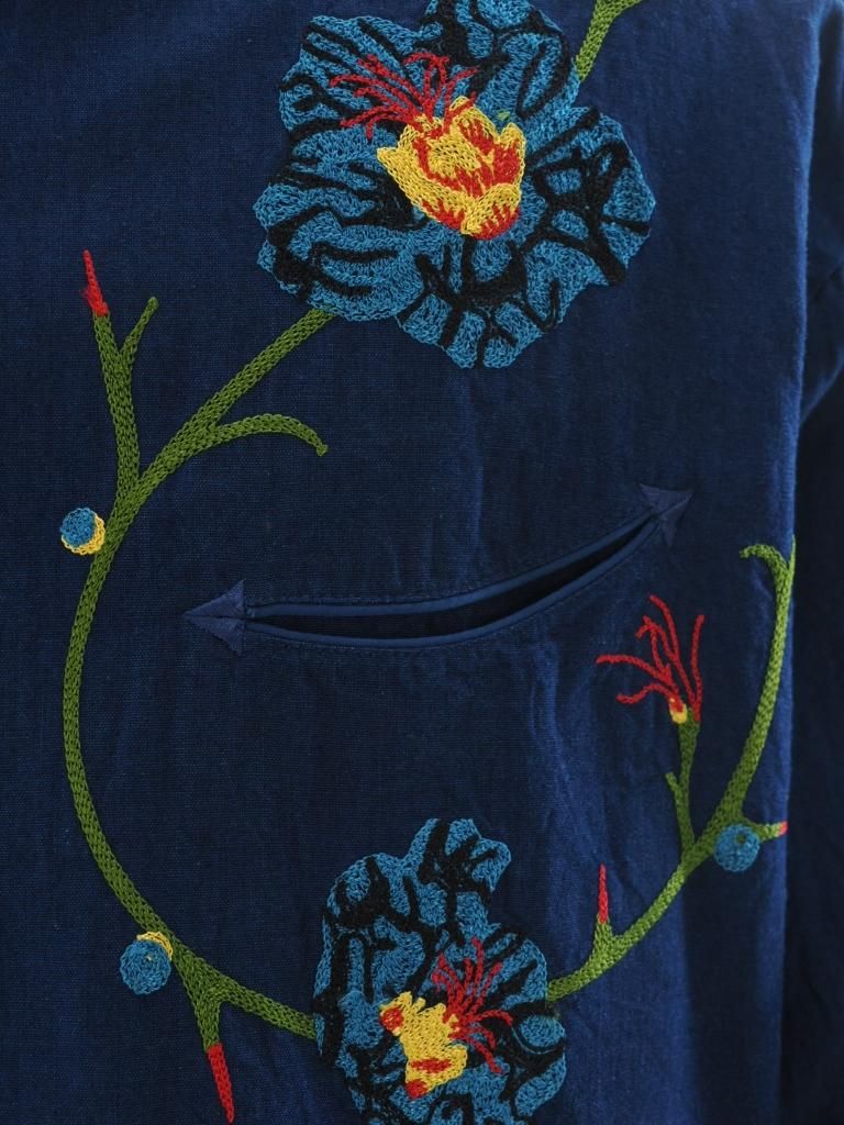 TUITACI 朔 ツイタチ - Icirian Western Shirt - Navy
