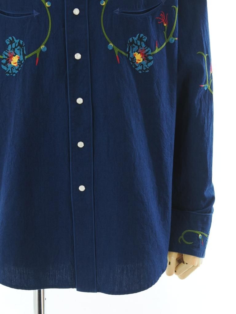TUITACI 朔 ツイタチ - Icirian Western Shirt - Navy