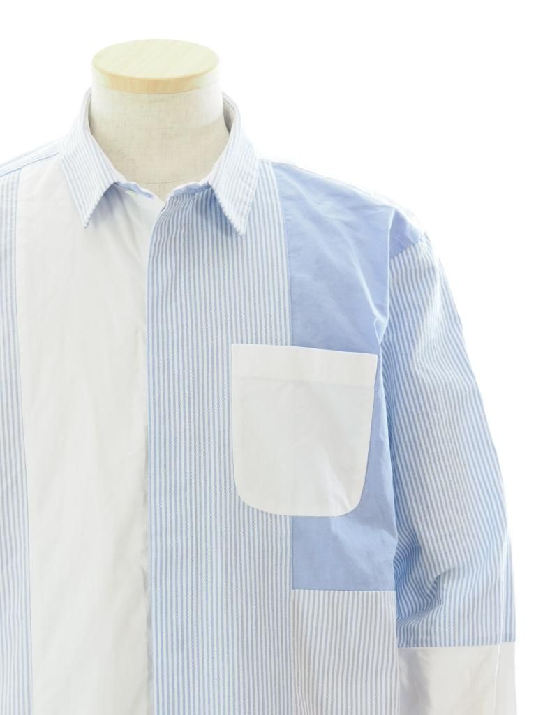 Engineered Garments 󥸥˥ɥ - Combo Short Collar Shirt - Cotton Oxford - White