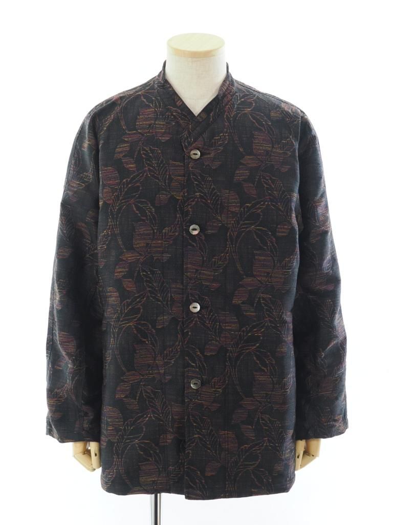 Needles ニードルズ - V.N.S.C. Jacket ブイネックスタンドカラージャケット - PE/AN Botanical Jq. - Black