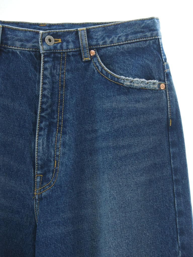 Rhodolirion ロドリリオン - 90’Loose Straight Jean Pant 90'ルーズストレートジーンパンツ - Damage - Indigo