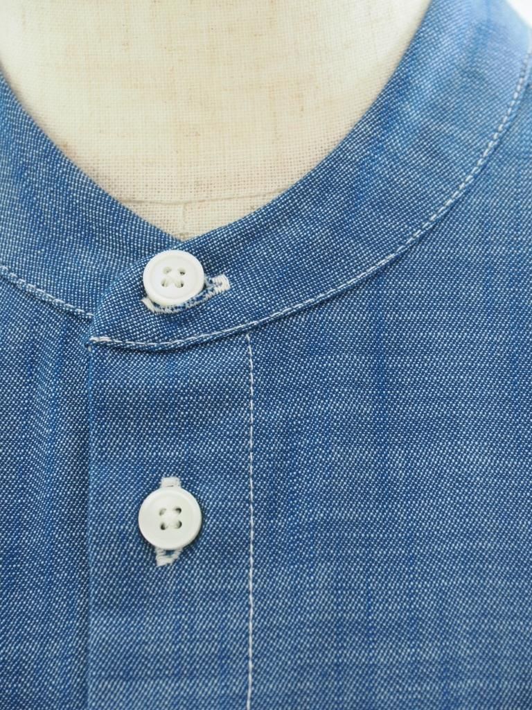 Rhodolirion ロドリリオン - Frill Shirt フリルシャツ - Chambray - Blue