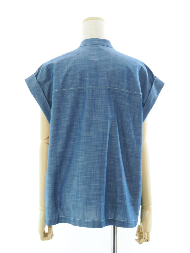 Rhodolirion ɥꥪ - Frill Shirt ե륷 - Chambray - Blue