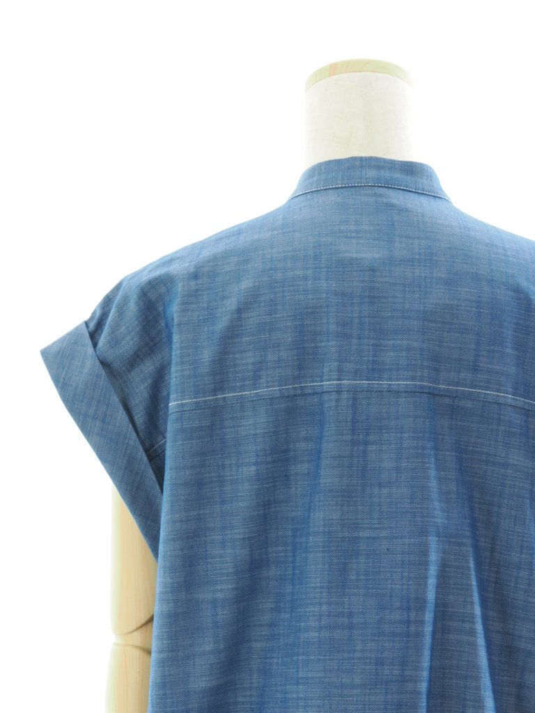 Rhodolirion ɥꥪ - Frill Shirt ե륷 - Chambray - Blue