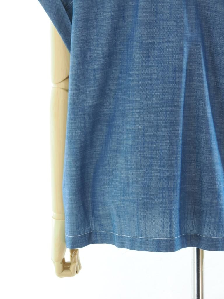 Rhodolirion ロドリリオン - Frill Shirt フリルシャツ - Chambray - Blue