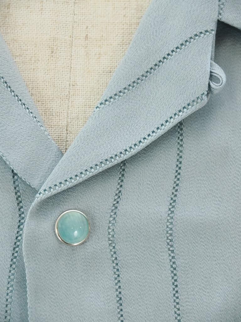 Needles ニードルズ - S/S Cowboy One-Up Shirt ショートスリーブカウボーイワンナップシャツ - TA/CU/PE Georgette - Blue