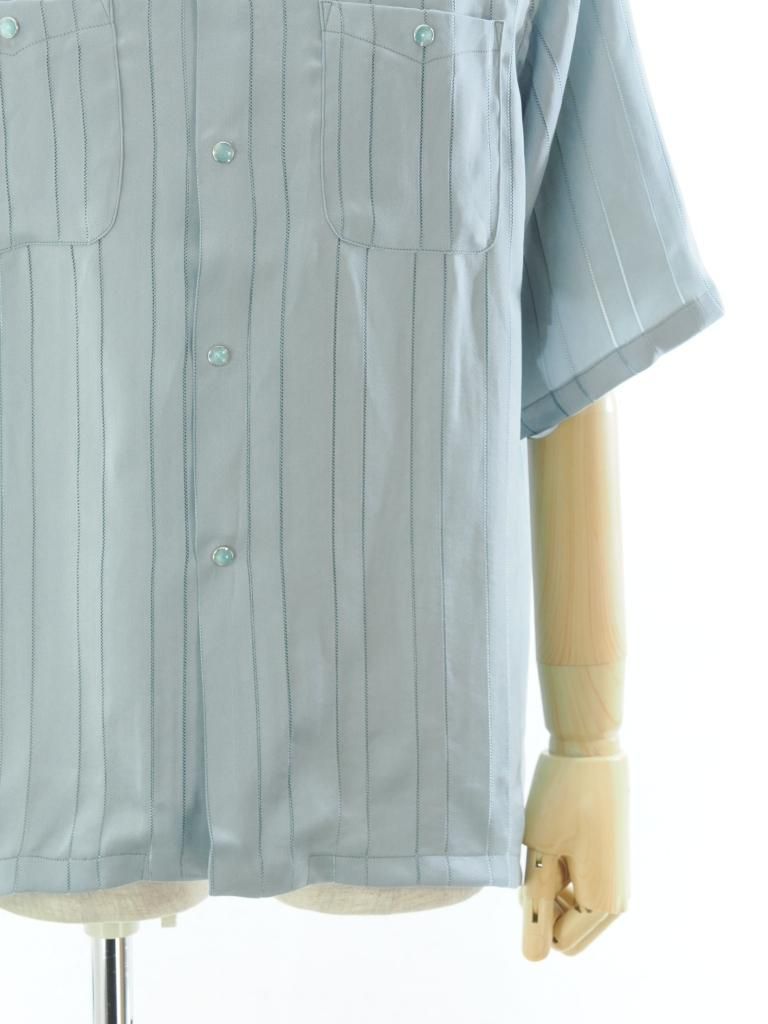 Needles ニードルズ - S/S Cowboy One-Up Shirt ショートスリーブカウボーイワンナップシャツ - TA/CU/PE Georgette - Blue