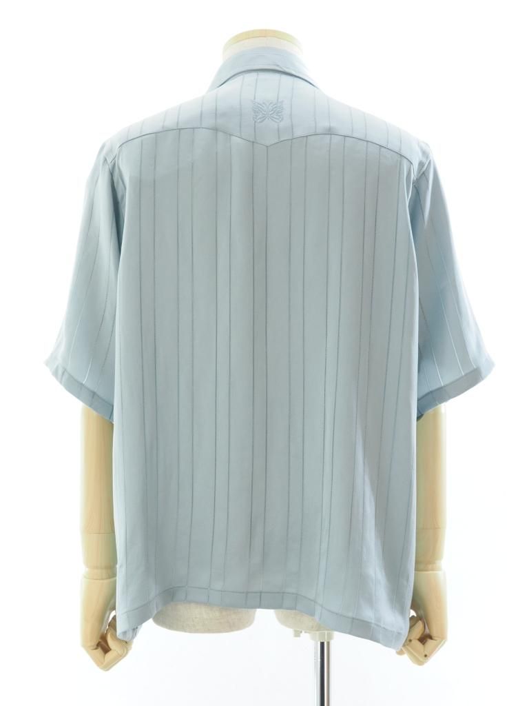 Needles ニードルズ - S/S Cowboy One-Up Shirt ショートスリーブカウボーイワンナップシャツ - TA/CU/PE Georgette - Blue