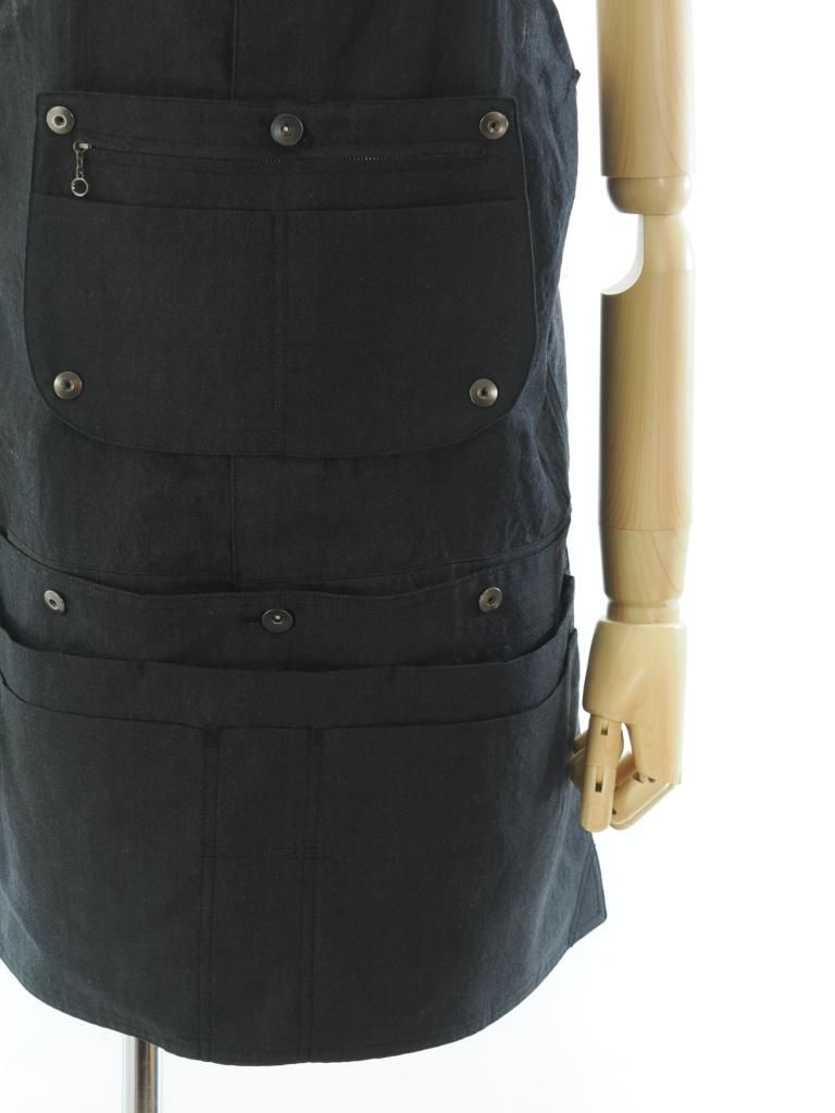 TUITACI 朔 ツイタチ - Weather Cloth Utility Vest - Black