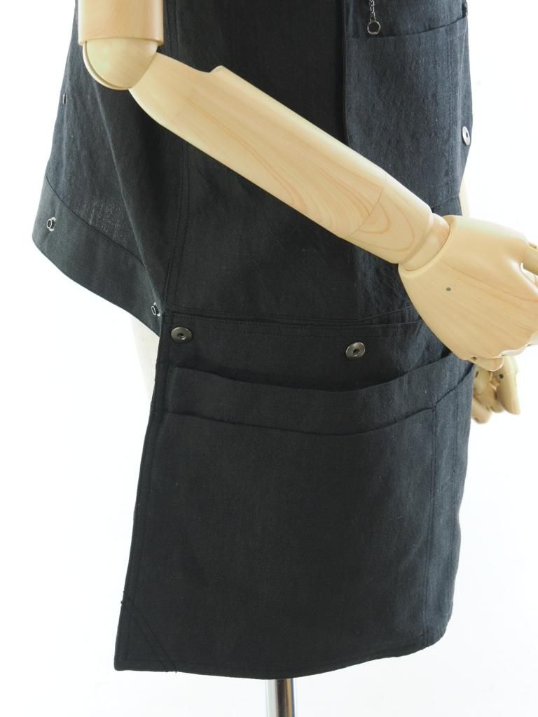 TUITACI 朔 ツイタチ - Weather Cloth Utility Vest - Black