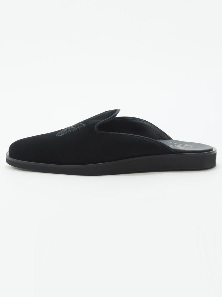 Needles ニードルズ - Papillon Emb. Slip-In パピヨンエンブロイダリースリップイン - Suede - Black