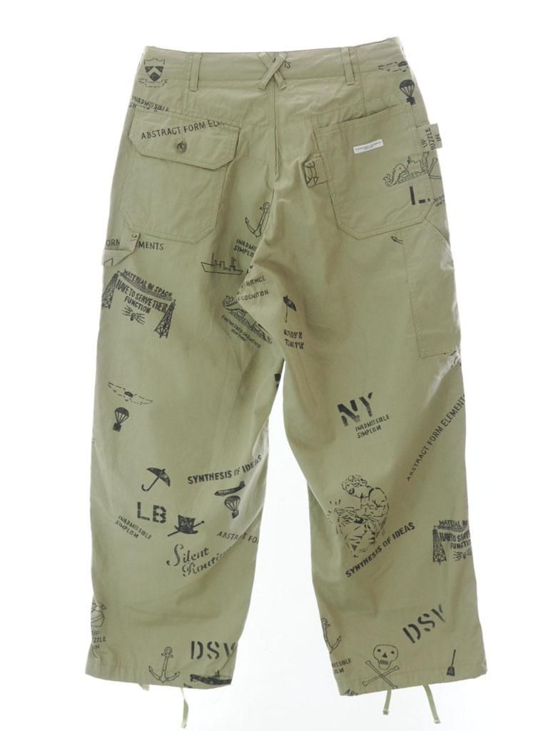 Engineered Garments 󥸥˥ɥ - Painter Pant եѥ - Graffiti Print Flat Twill - Khaki