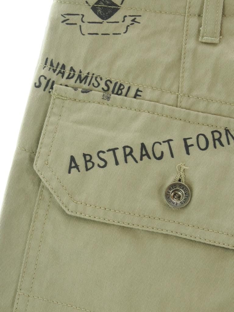 Engineered Garments エンジニアドガーメンツ - Painter Pant ペインターパンツ - Graffiti Print Flat Twill - Khaki