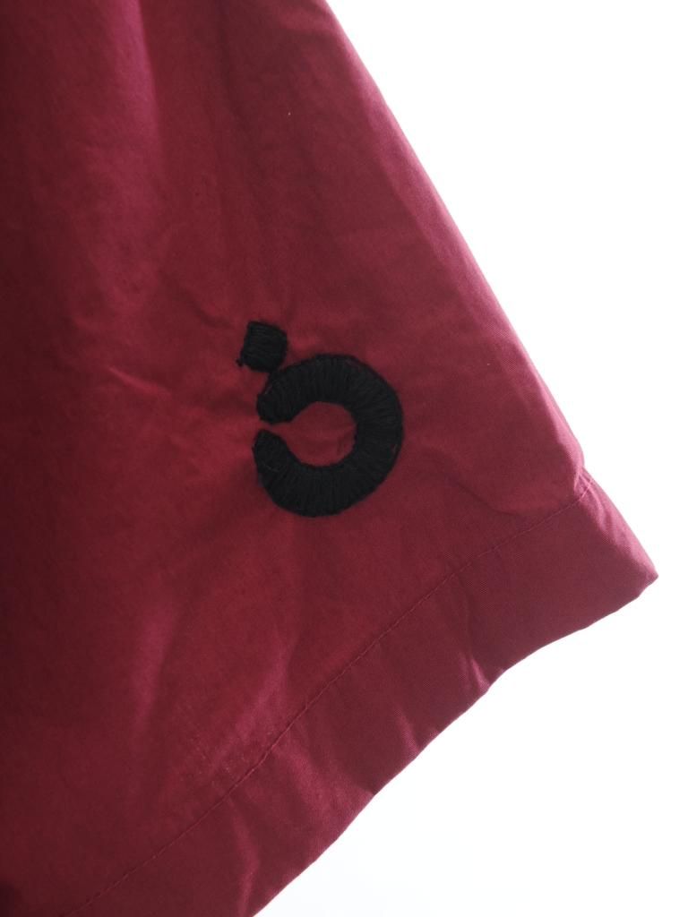 NOMA t.d. ノーマティーディー - Leaf Hand Embroidery SS Shirt リーフハンドエンブロイダリーショートスリーブシャツ - Burgundy 