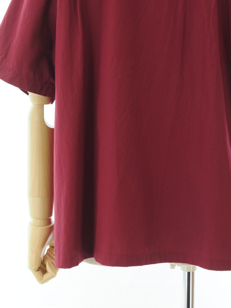 NOMA t.d. Ρޥƥǥ - Leaf Hand Embroidery SS Shirt ꡼եϥɥ֥꡼硼ȥ꡼֥ - Burgundy 
