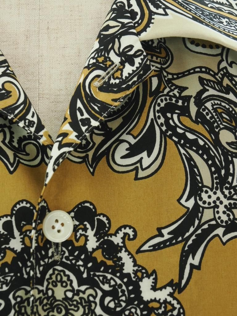 NOMA t.d. ノーマティーディー - Summer Shirt サマーシャツ - Between Flower & Paisley - Beige