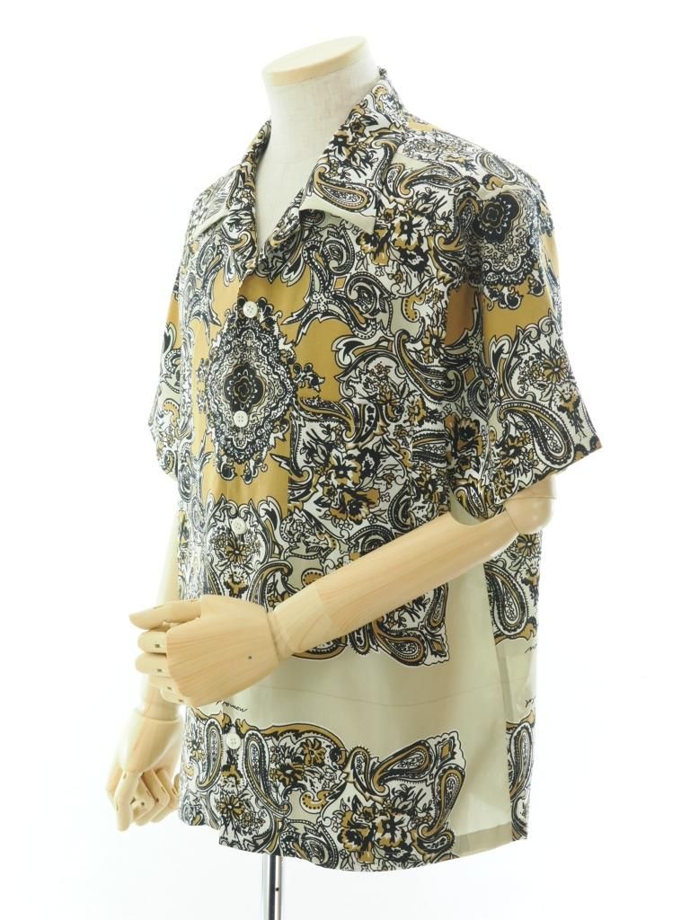 NOMA t.d. ノーマティーディー - Summer Shirt サマーシャツ - Between Flower & Paisley - Beige