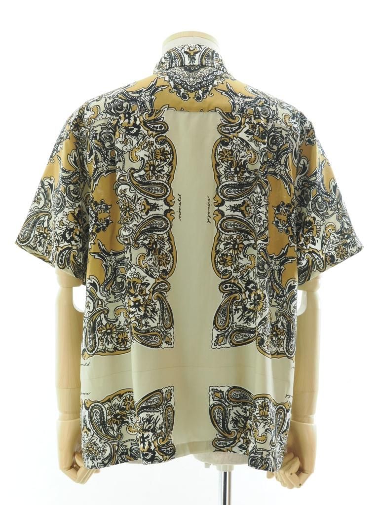 NOMA t.d. ノーマティーディー - Summer Shirt サマーシャツ - Between Flower & Paisley - Beige