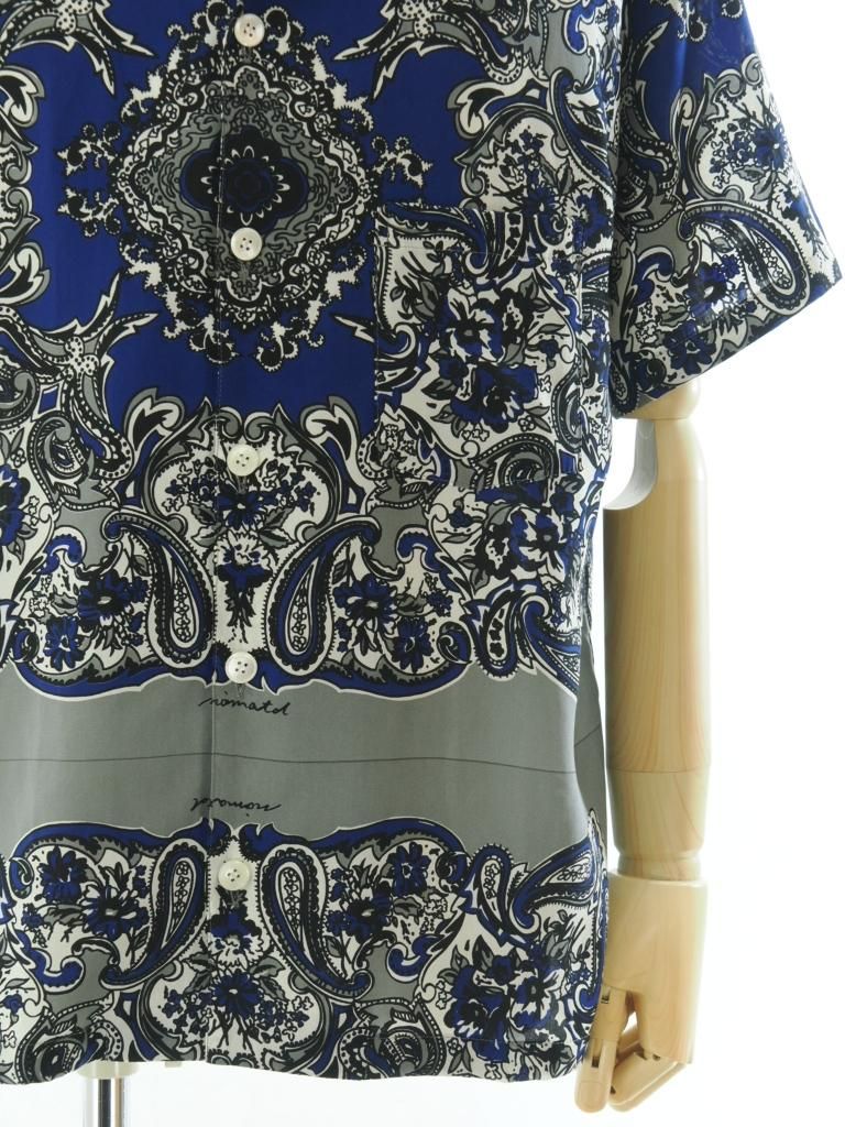 NOMA t.d. ノーマティーディー - Summer Shirt サマーシャツ - Between Flower & Paisley - Grey