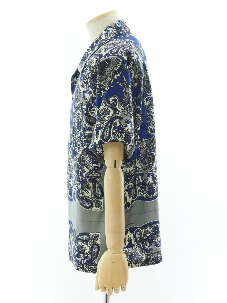 NOMA t.d. ノーマティーディー - Summer Shirt サマーシャツ - Between Flower & Paisley - Grey